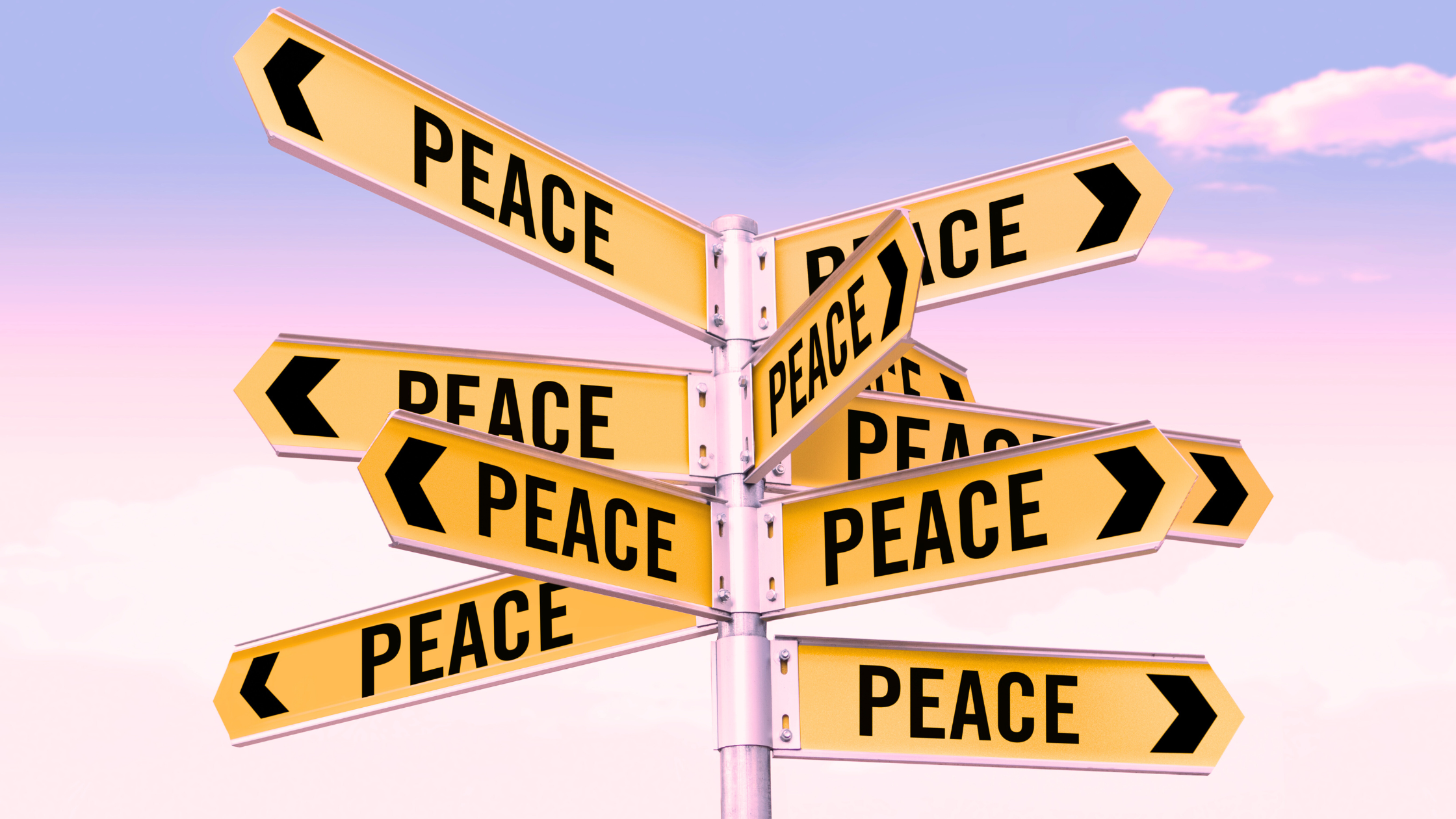 signs pointing the way to finding inner peace